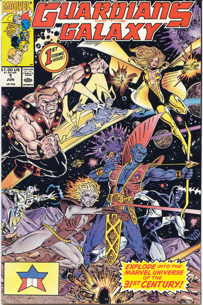 Guardians of the Galaxy #1 cover art by Jim Valentino.